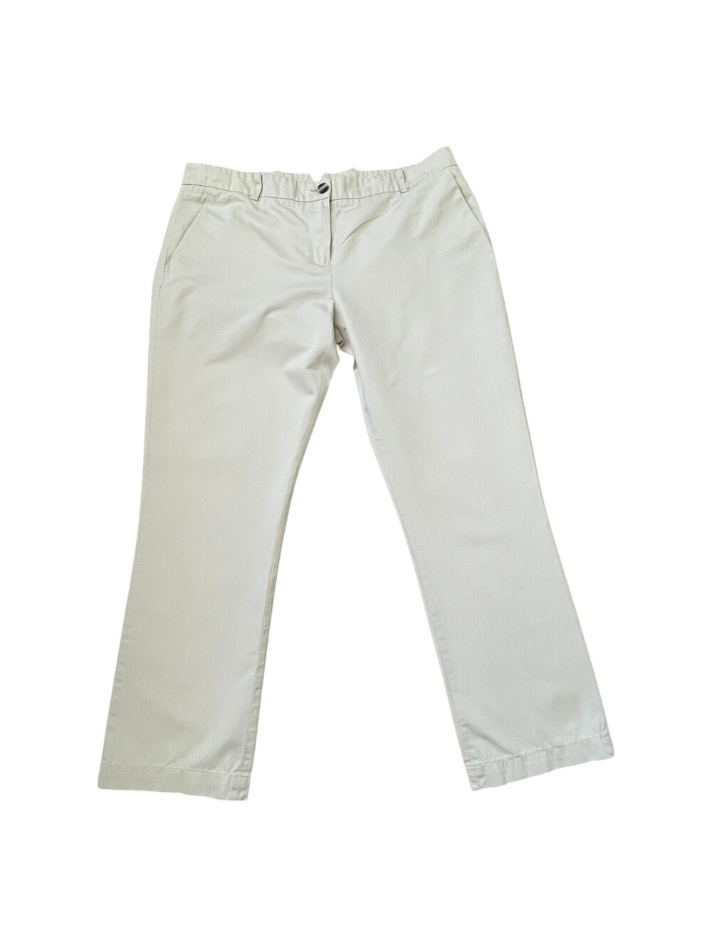 Lacoste Women's Sz 10 Beige Khaki Cotton Straight Leg Pant